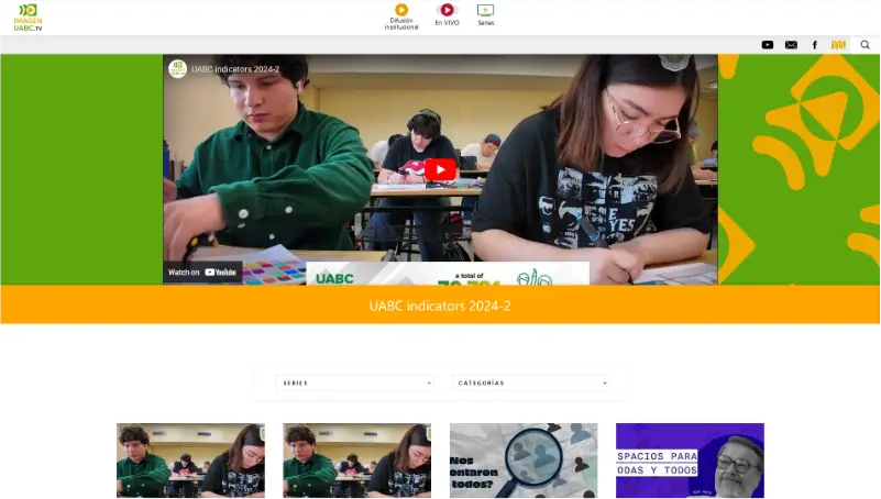Sitio web de Imagen UABC TV